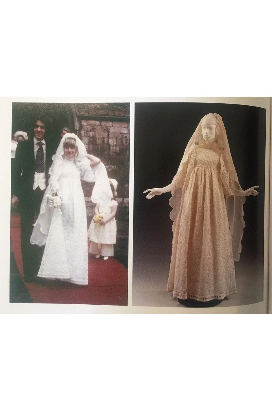 c1968 Thea Porter Embroidered Ivory & Brocade 'Faye' Dress
