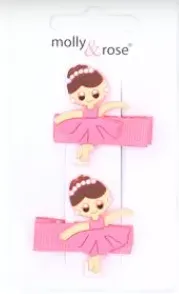 Card Of 2 Ballerina Beak Clips 3.5cm