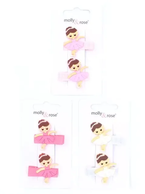 Card Of 2 Ballerina Beak Clips 3.5cm
