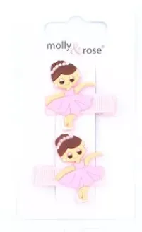 Card Of 2 Ballerina Beak Clips 3.5cm