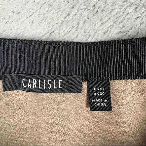 Carlisle Silk Pleated Animal Leopard Print Women's Skirt Midi Knee Mobwife Sz 18