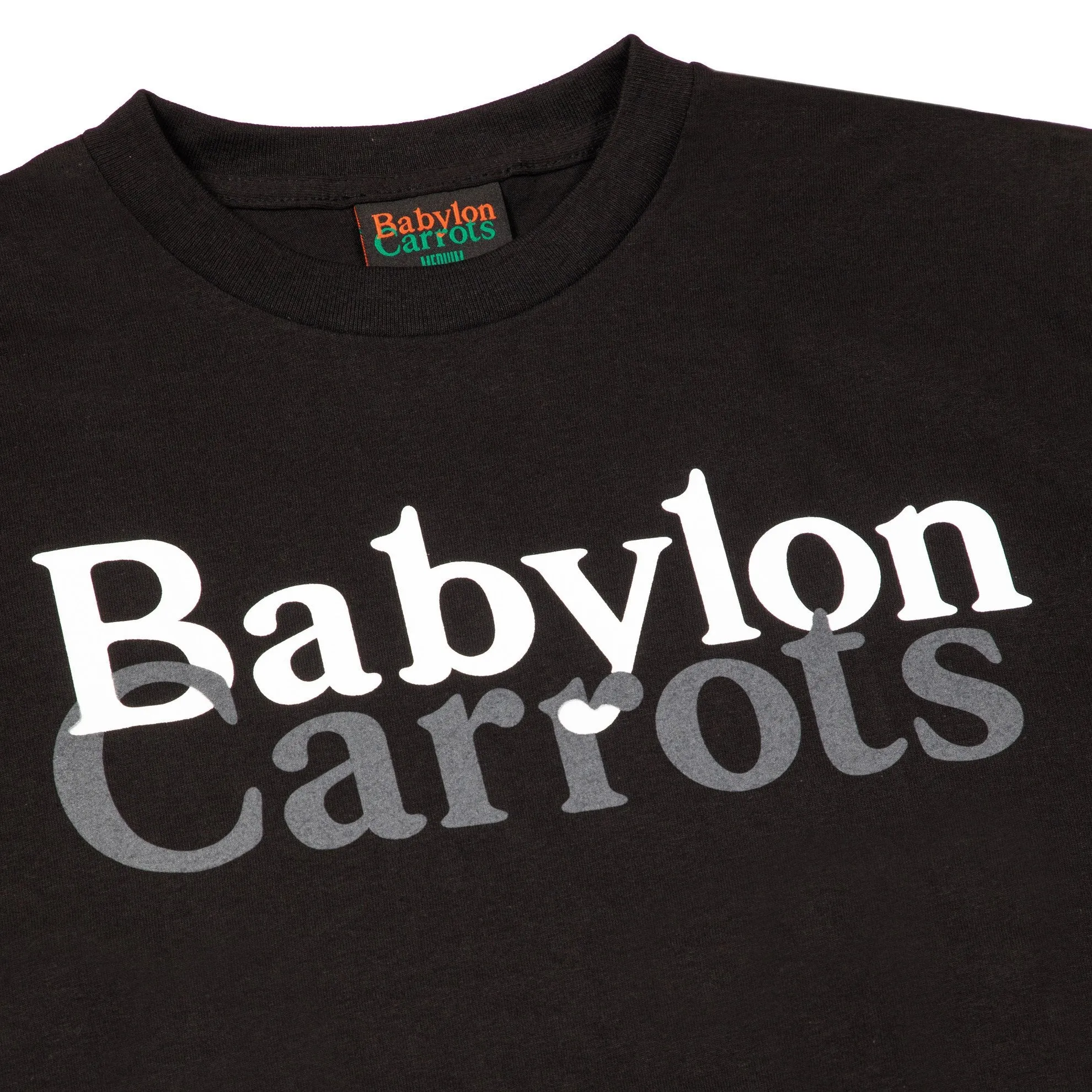Carrots Men x Babylon Stacked Logo Tee Black SLT-BLK