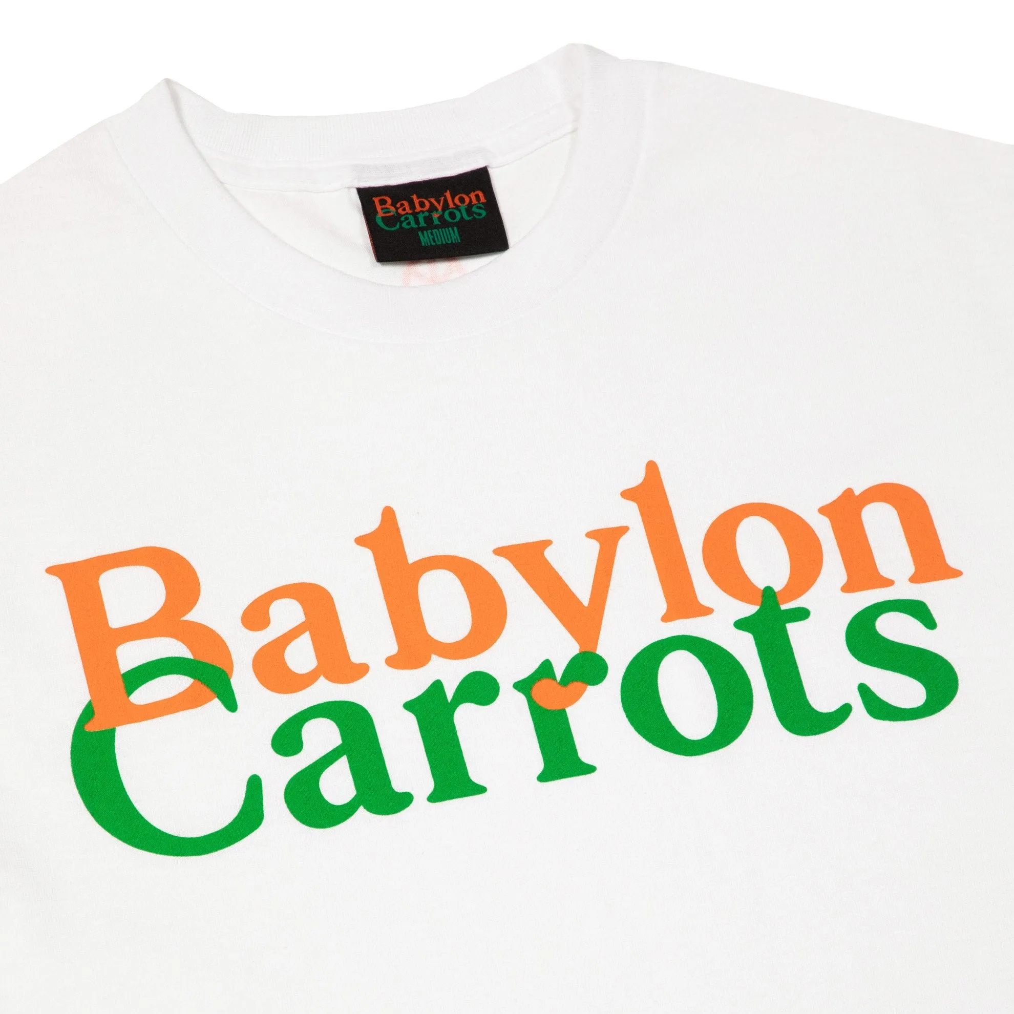 Carrots Men x Babylon Stacked Logo Tee White SLT-WHT