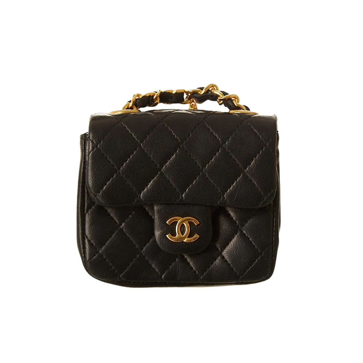 Chanel Black Mini Chain Belt Bag