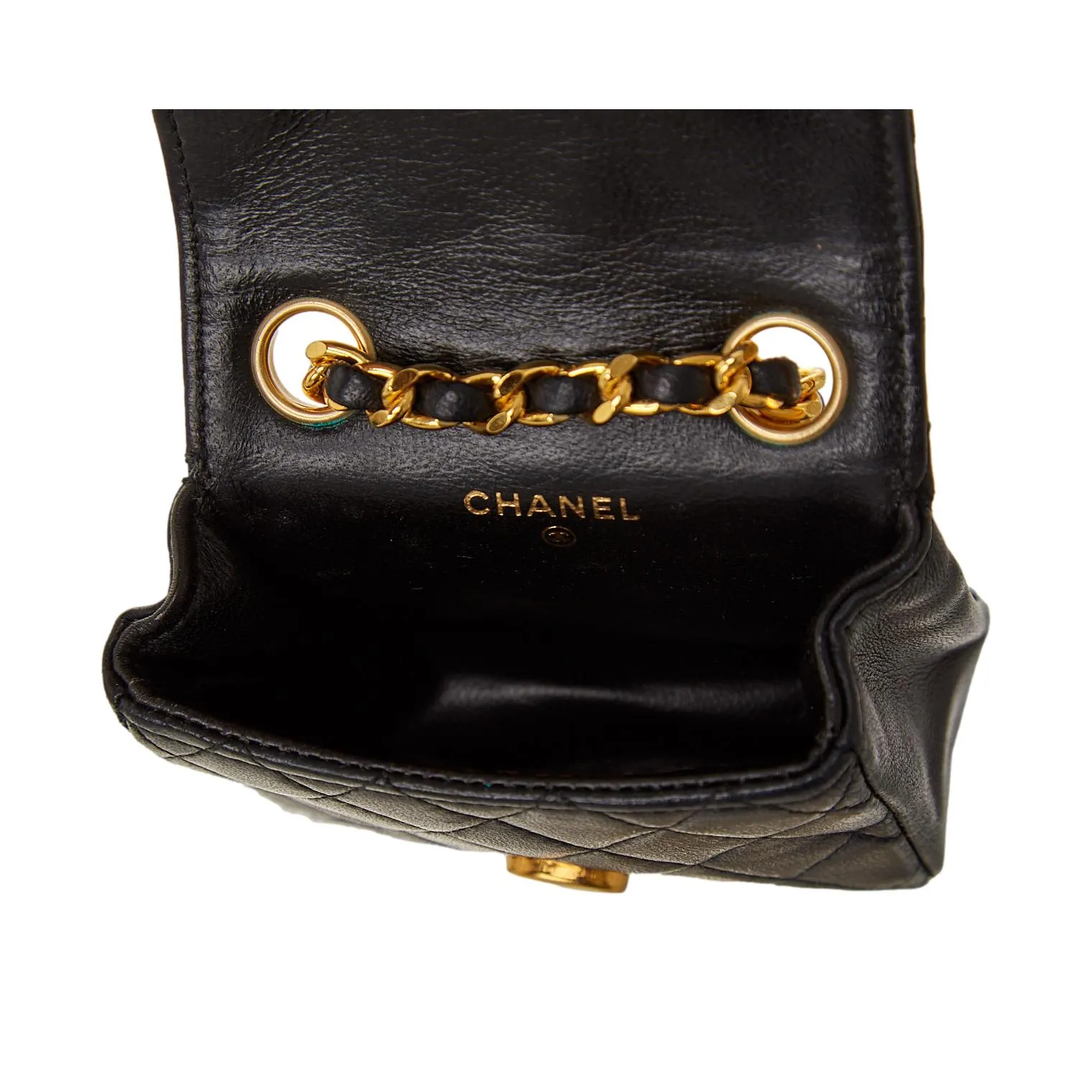 Chanel Black Mini Chain Belt Bag