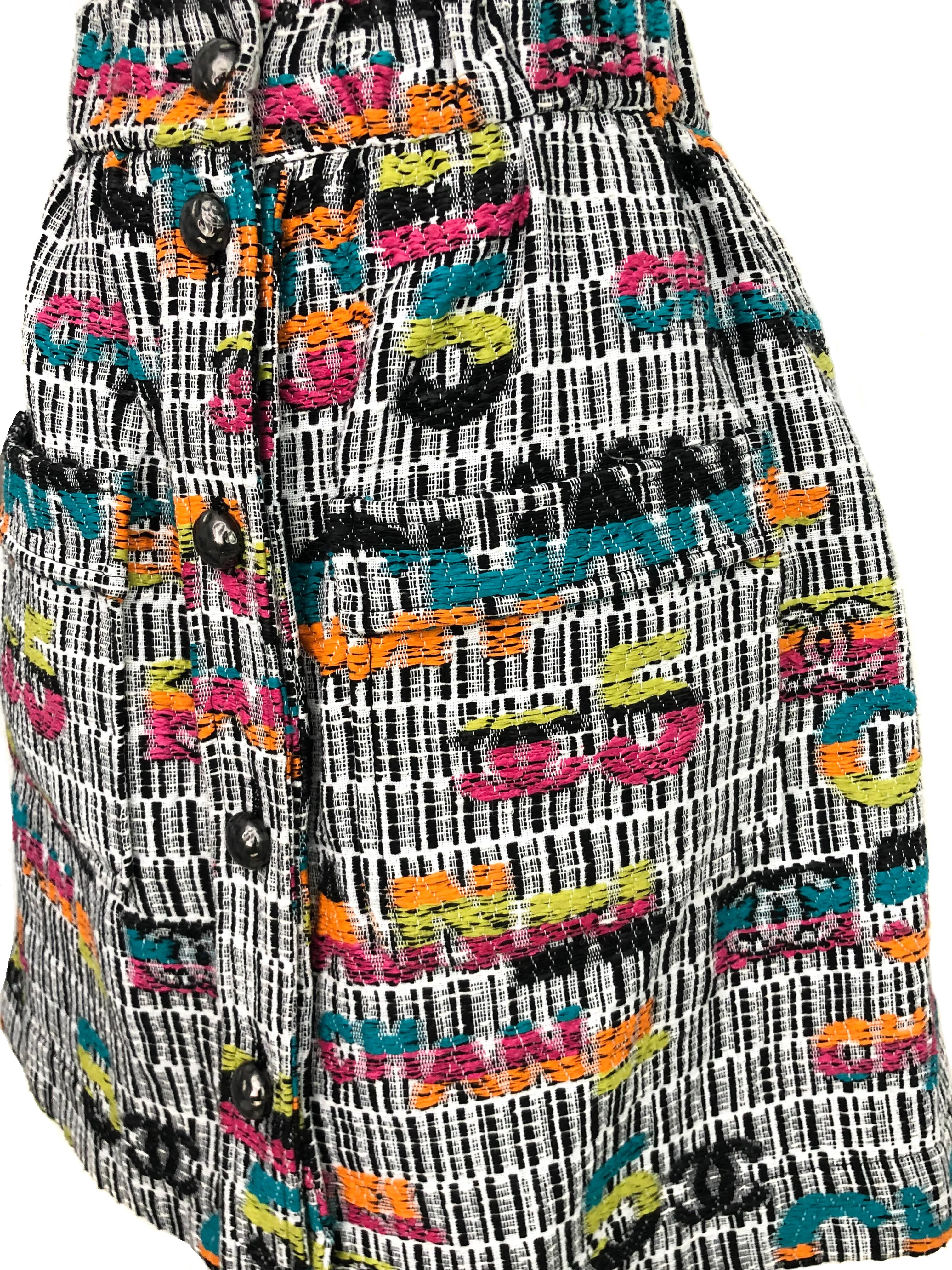 Chanel Runway Rare Logo Oversized Tweed Skirt