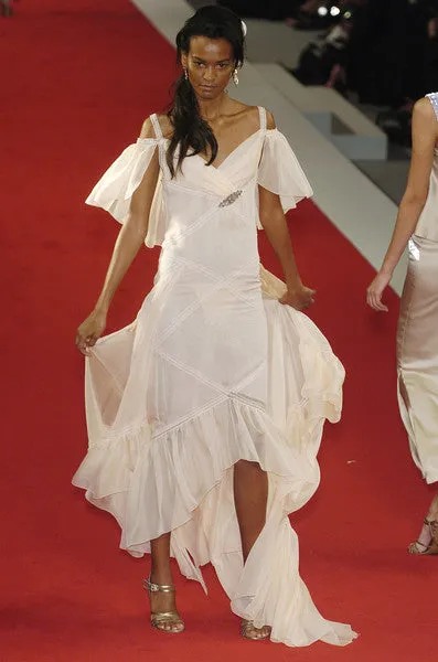 Chanel Spring 2005 Black Silk Chiffon Dress