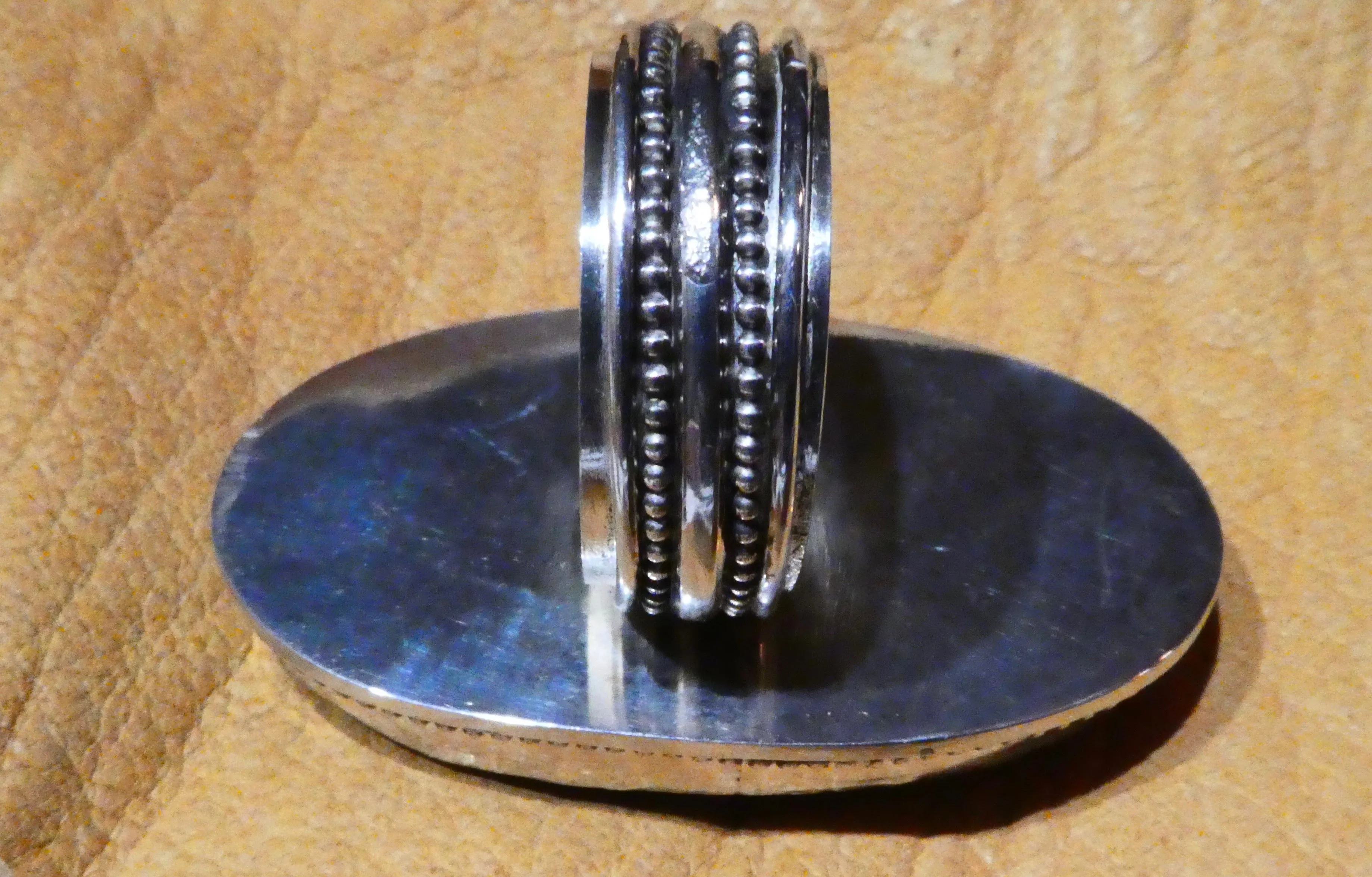 Charoite Sterling Silver Statement Ring