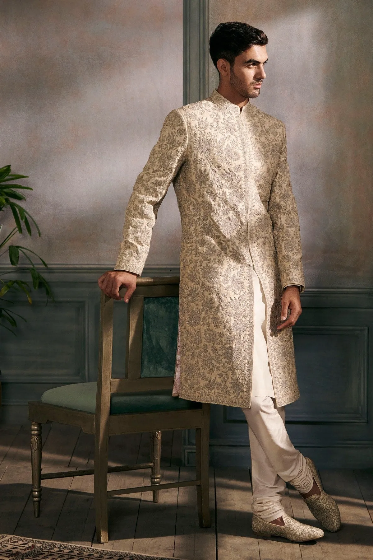 CHAYANK SHERWANI – BEIGE