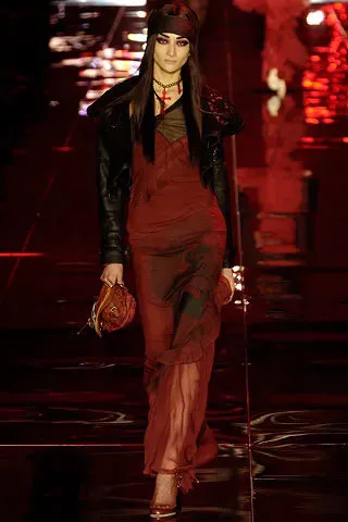 Christian Dior Fall 2006 by Galliano Beaded Dress & Feather Bolero