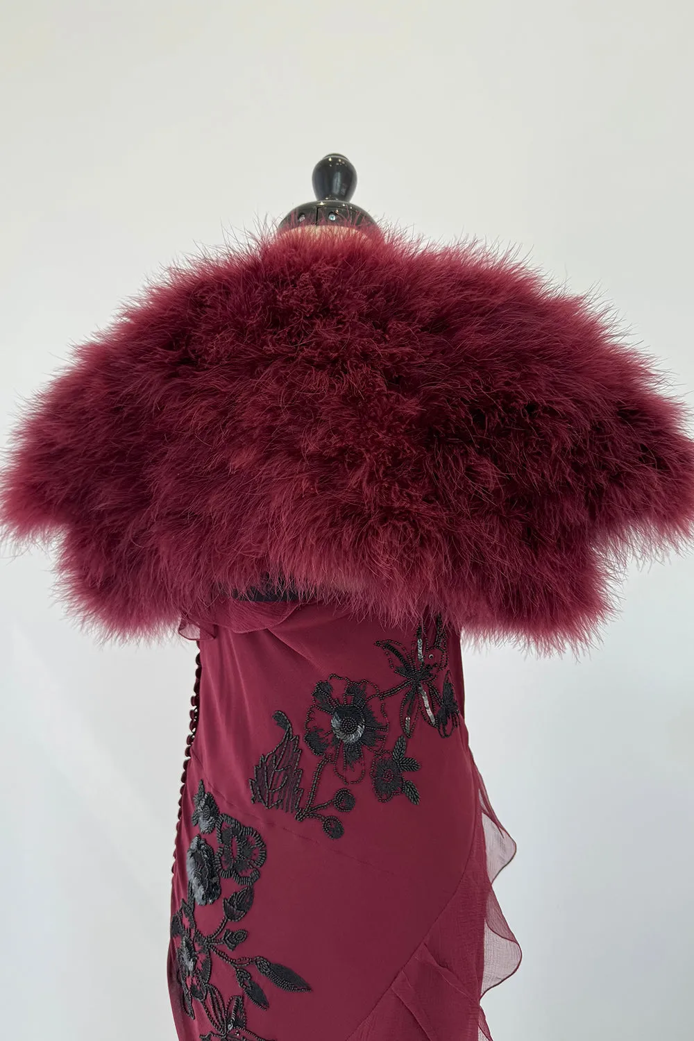 Christian Dior Fall 2006 by Galliano Beaded Dress & Feather Bolero