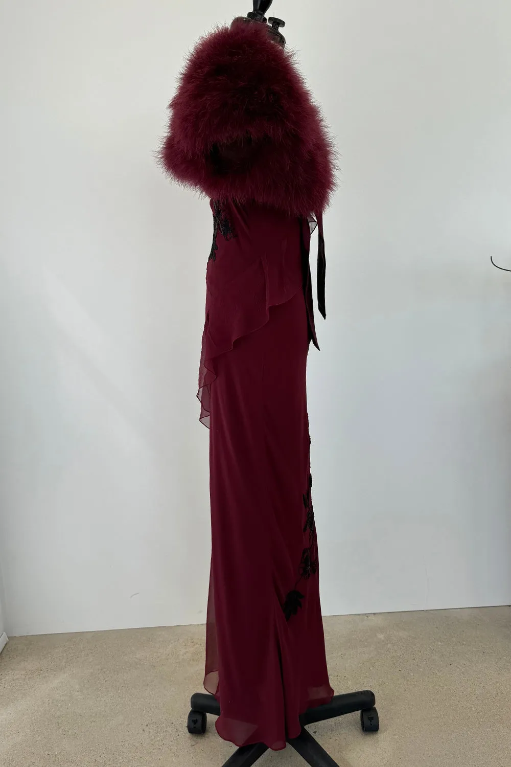 Christian Dior Fall 2006 by Galliano Beaded Dress & Feather Bolero