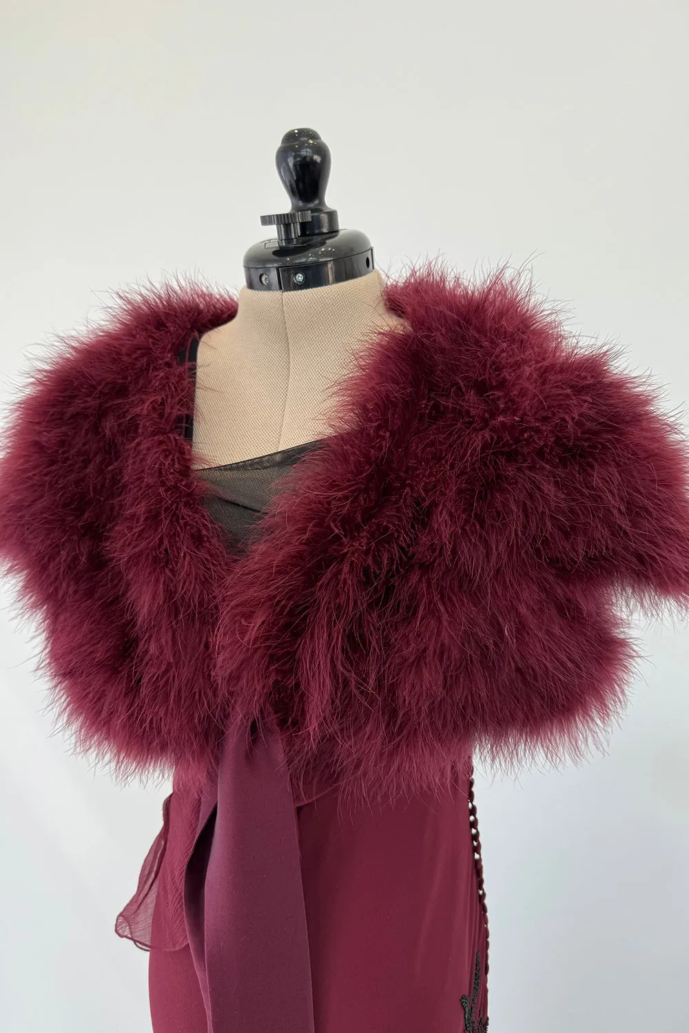 Christian Dior Fall 2006 by Galliano Beaded Dress & Feather Bolero