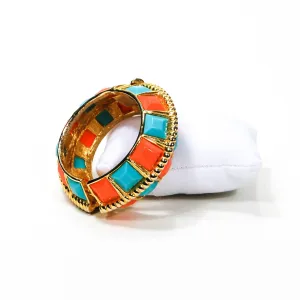Coral and Turquoise Statement Bracelet by KJL