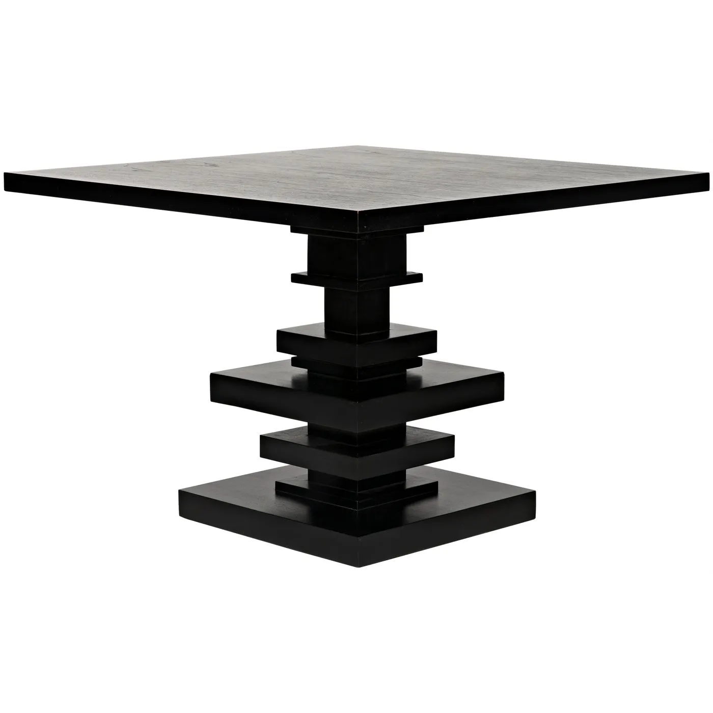 Corum Square Table, Hand Rubbed Black