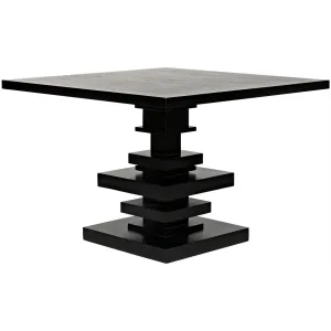 Corum Square Table, Hand Rubbed Black