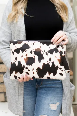 Cow Print Chic Clutch