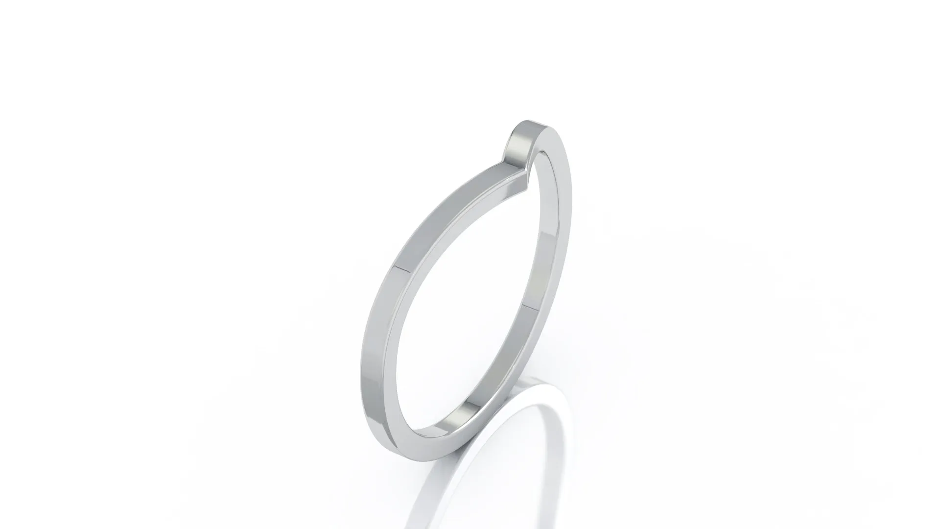 Curved Stackable Ring in 14K Gold