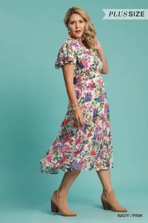 Curvy Allison Floral Midi