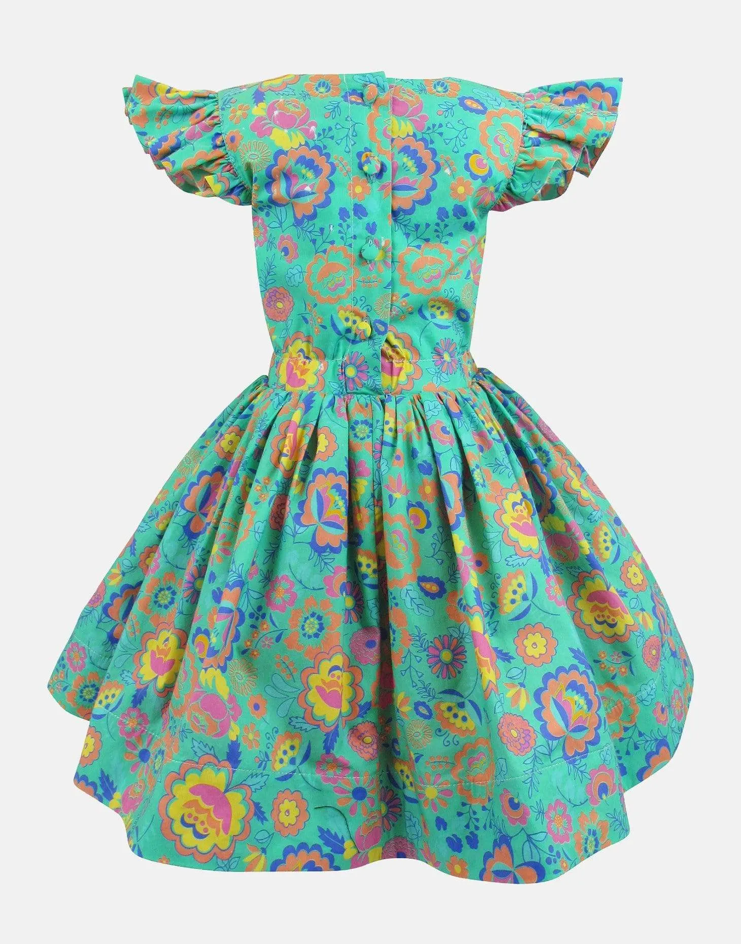 Darcy: Bright floral petticoat dress