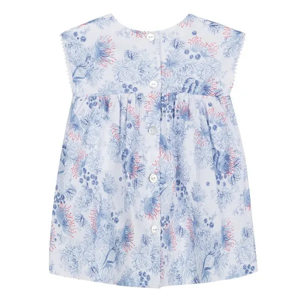 Deauville White Printed Dress in 18 months