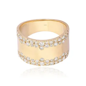 Diamond Border Inlay Ring