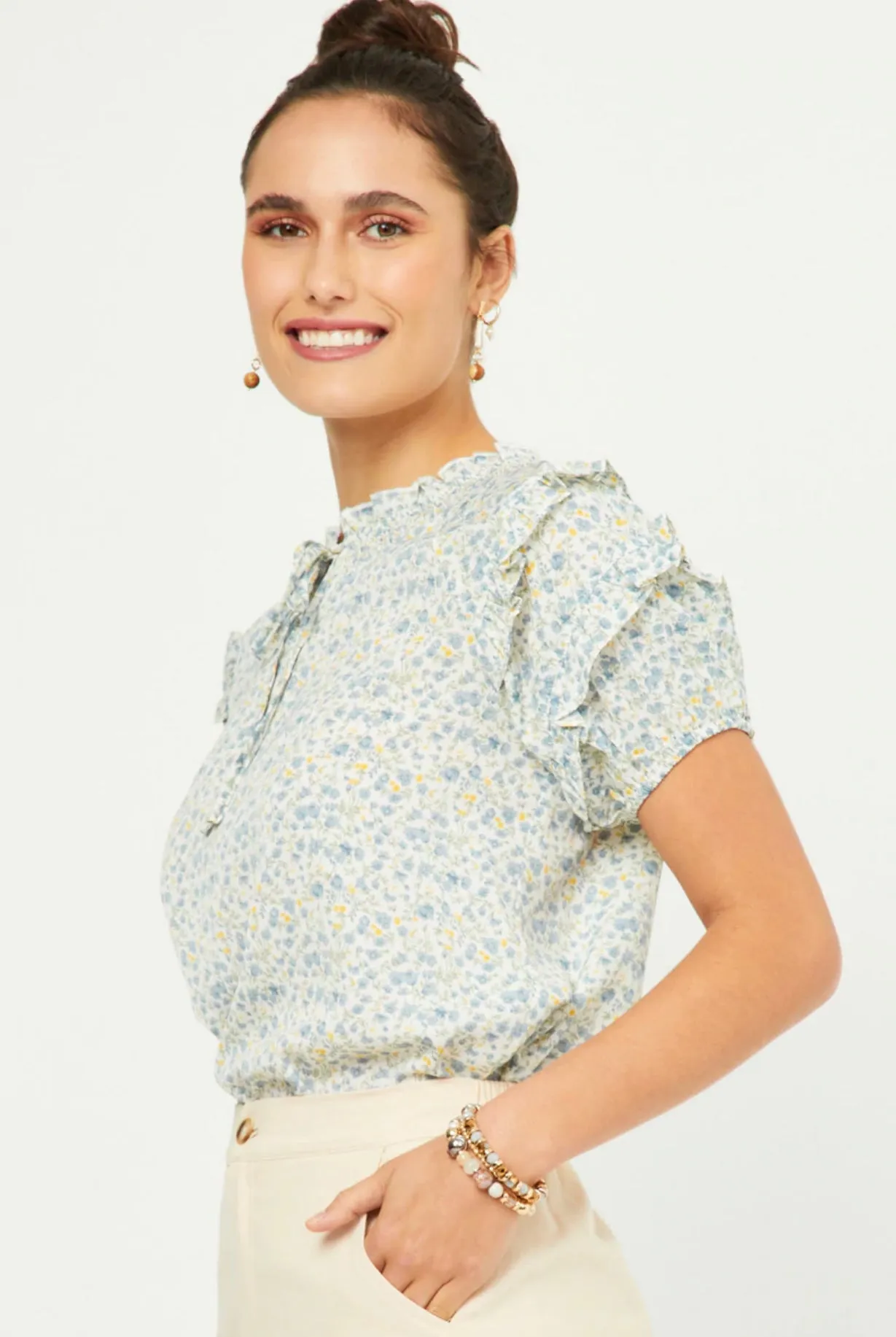 Ditsy Print Top
