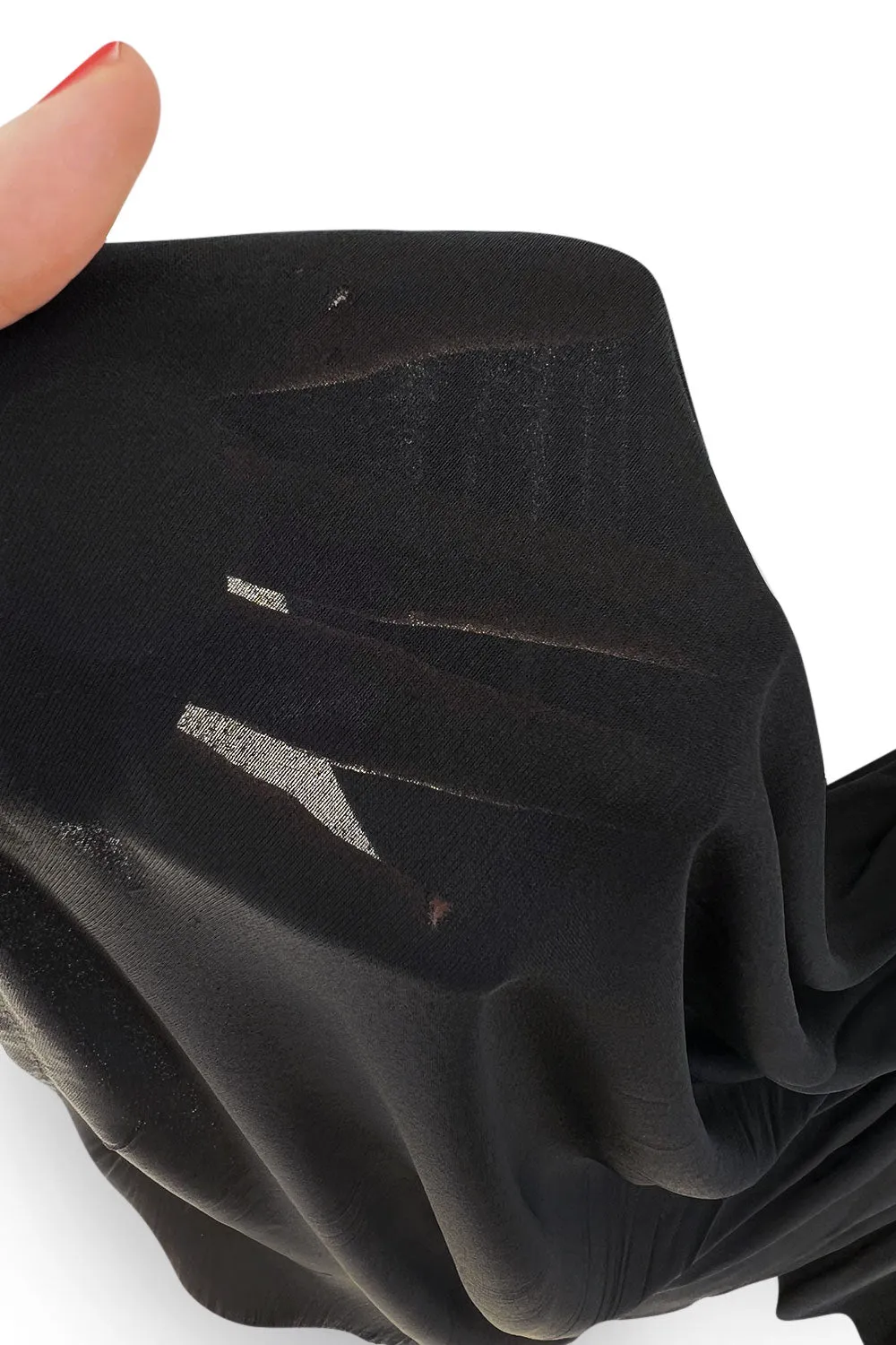 Documented Spring 1986 Yves Saint Laurent Runway Black Jersey Plunge Dress