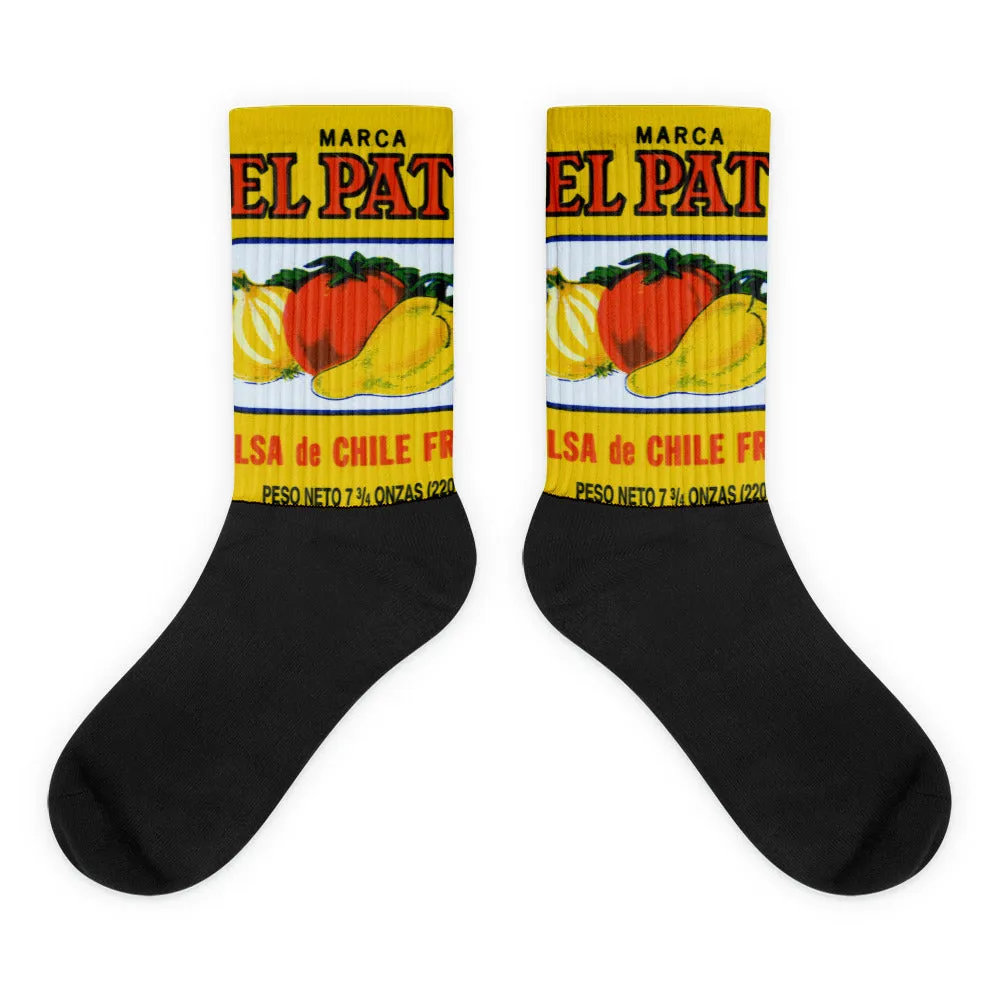 El Pato Hot Sauce Salsa Yellow Socks