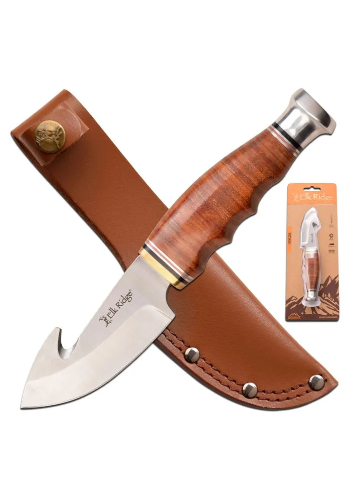 ELK RIDGE - OUTSKIRT - FIXED BLADE GUT HOOK KNIFE - ER-200-29LBR