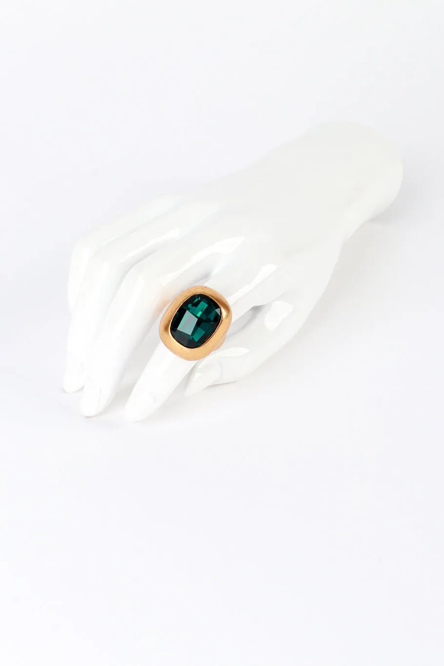 Emerald Crystal Statement Ring