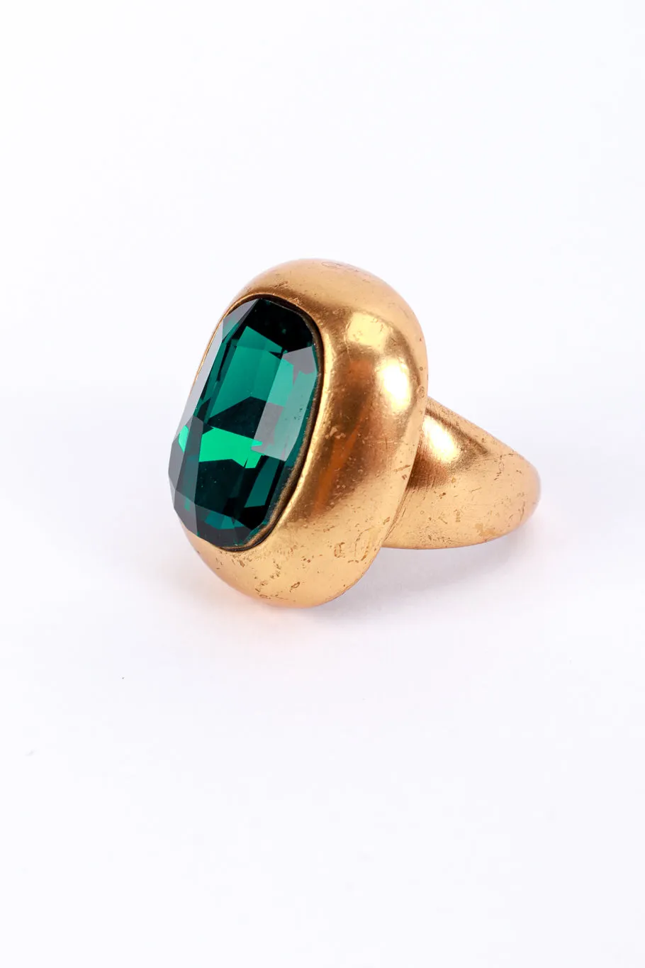Emerald Crystal Statement Ring