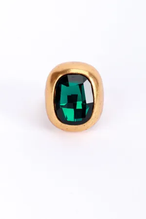 Emerald Crystal Statement Ring
