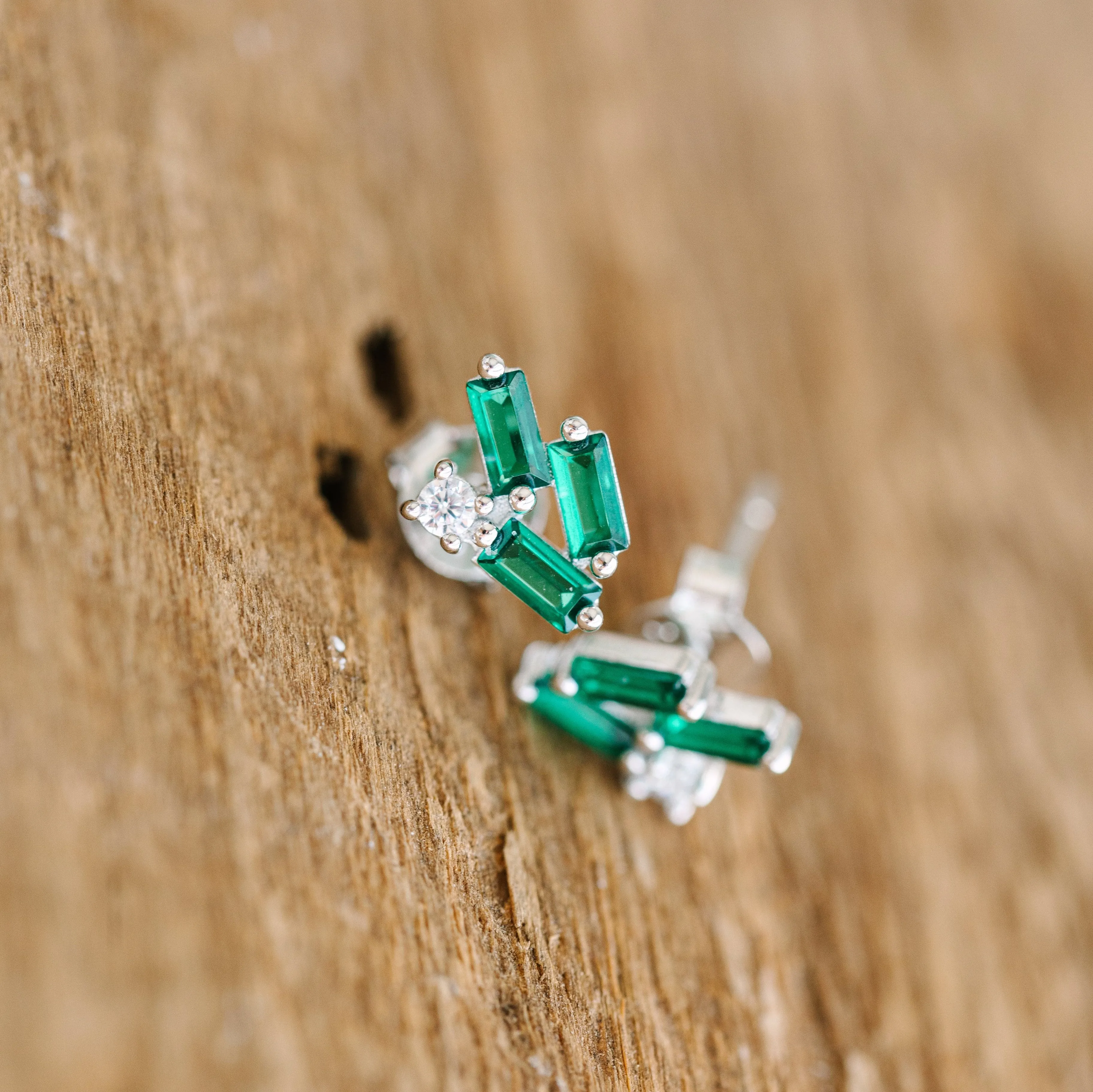 Emerald Stud Earring