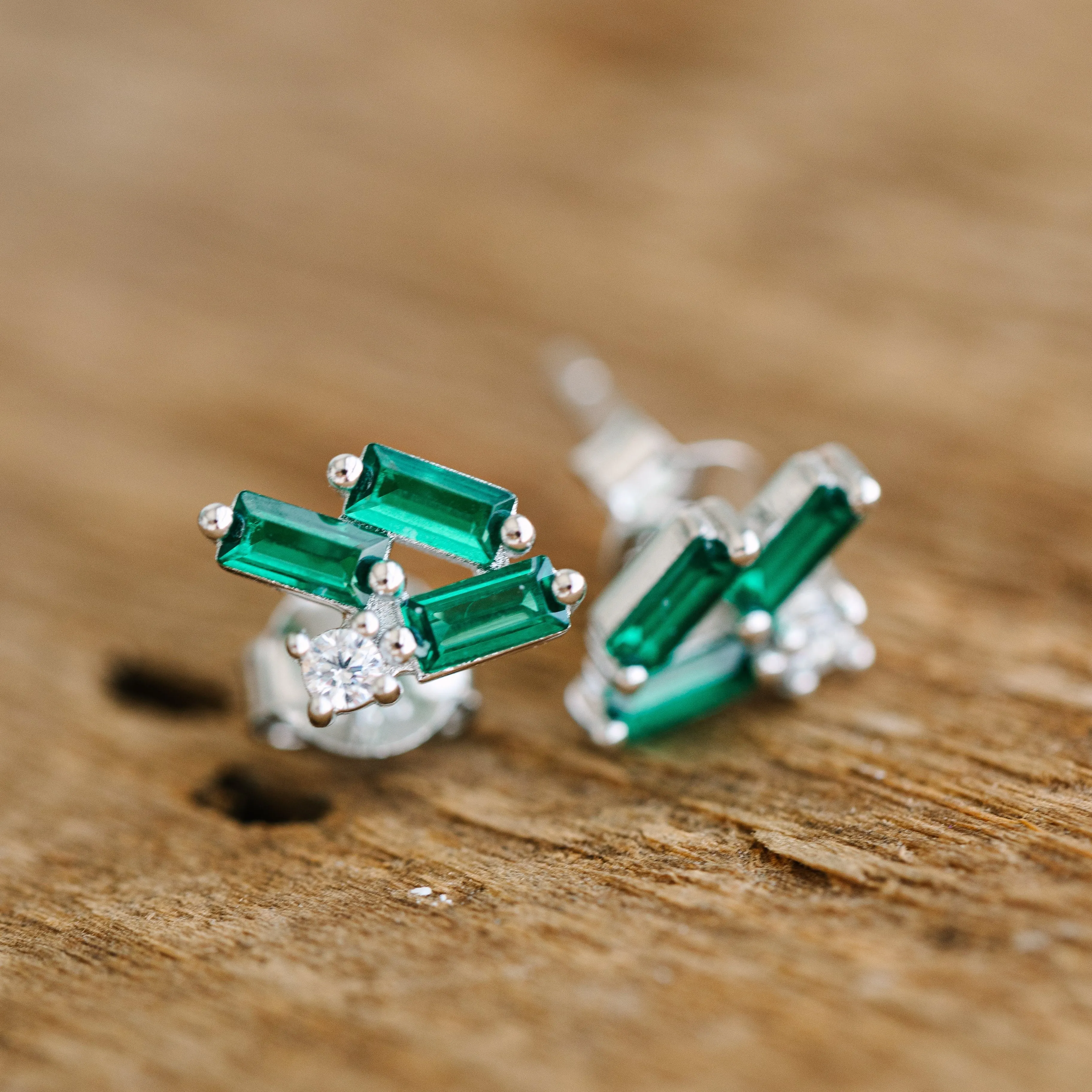 Emerald Stud Earring