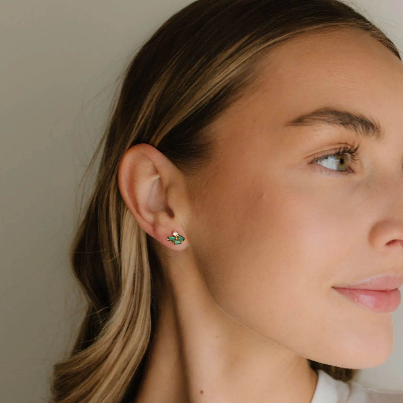 Emerald Stud Earring