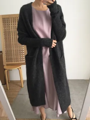 Eniya cardigan { charcoal & mid-grey }