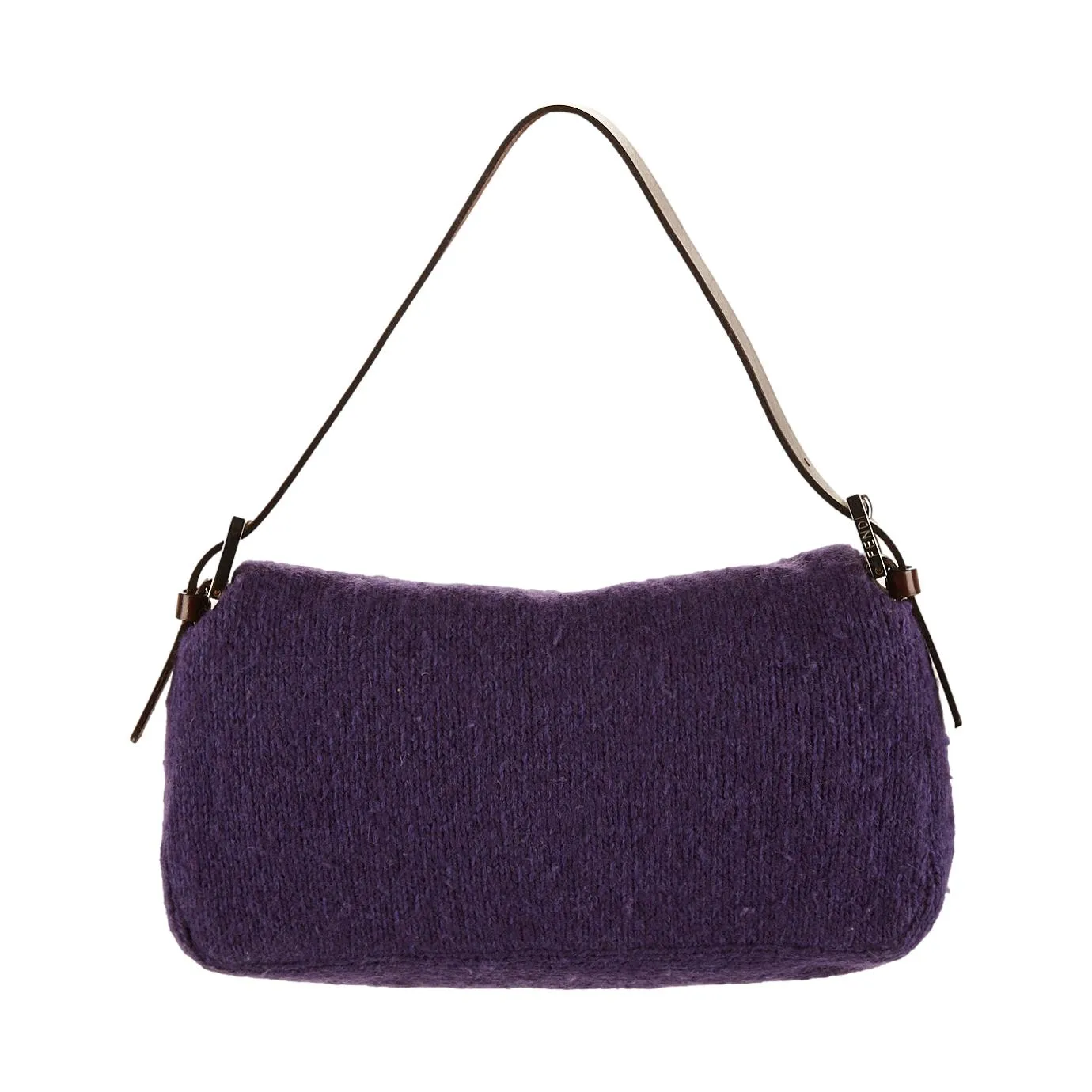 Fendi Purple Knit Baguette