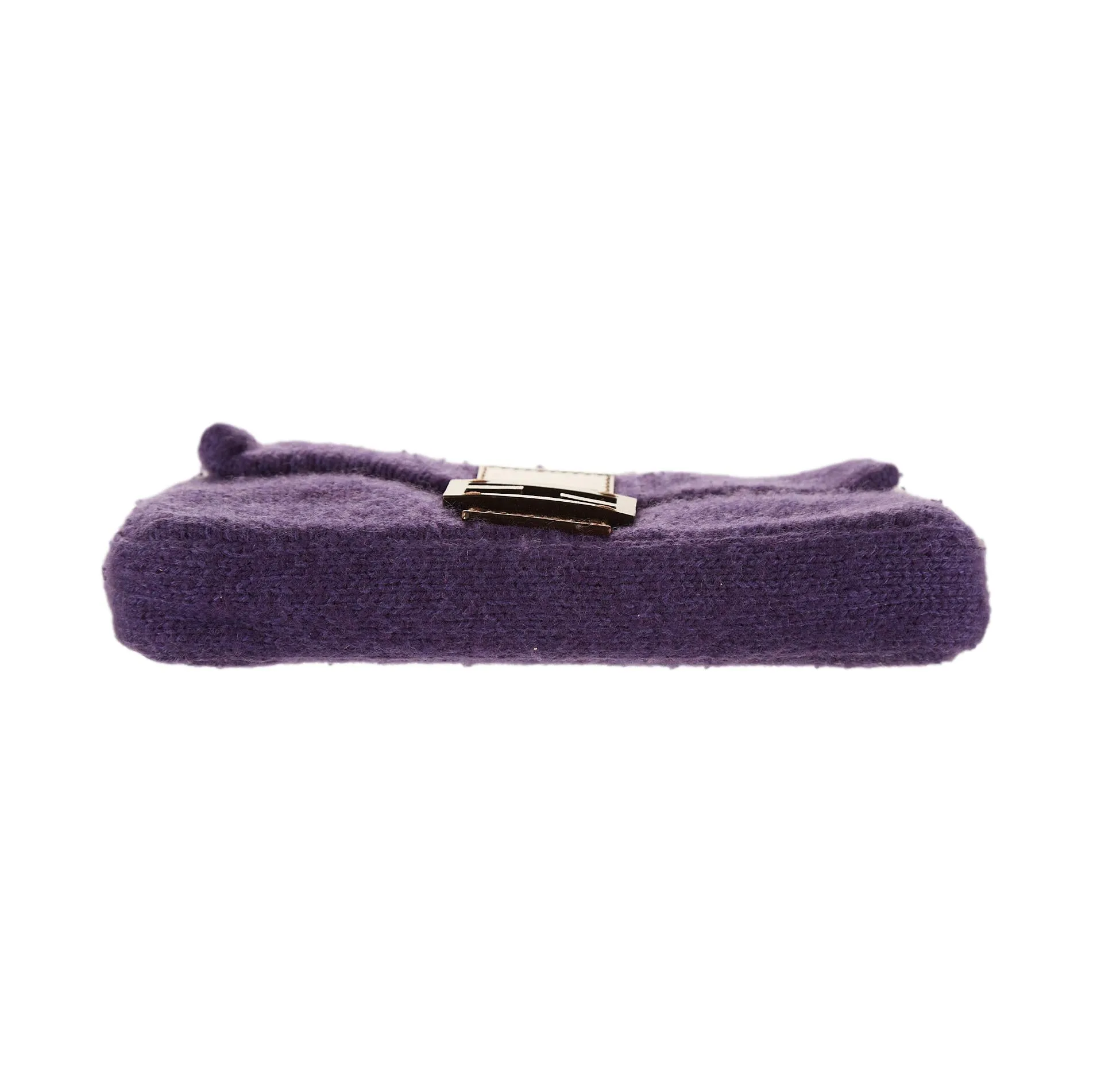 Fendi Purple Knit Baguette