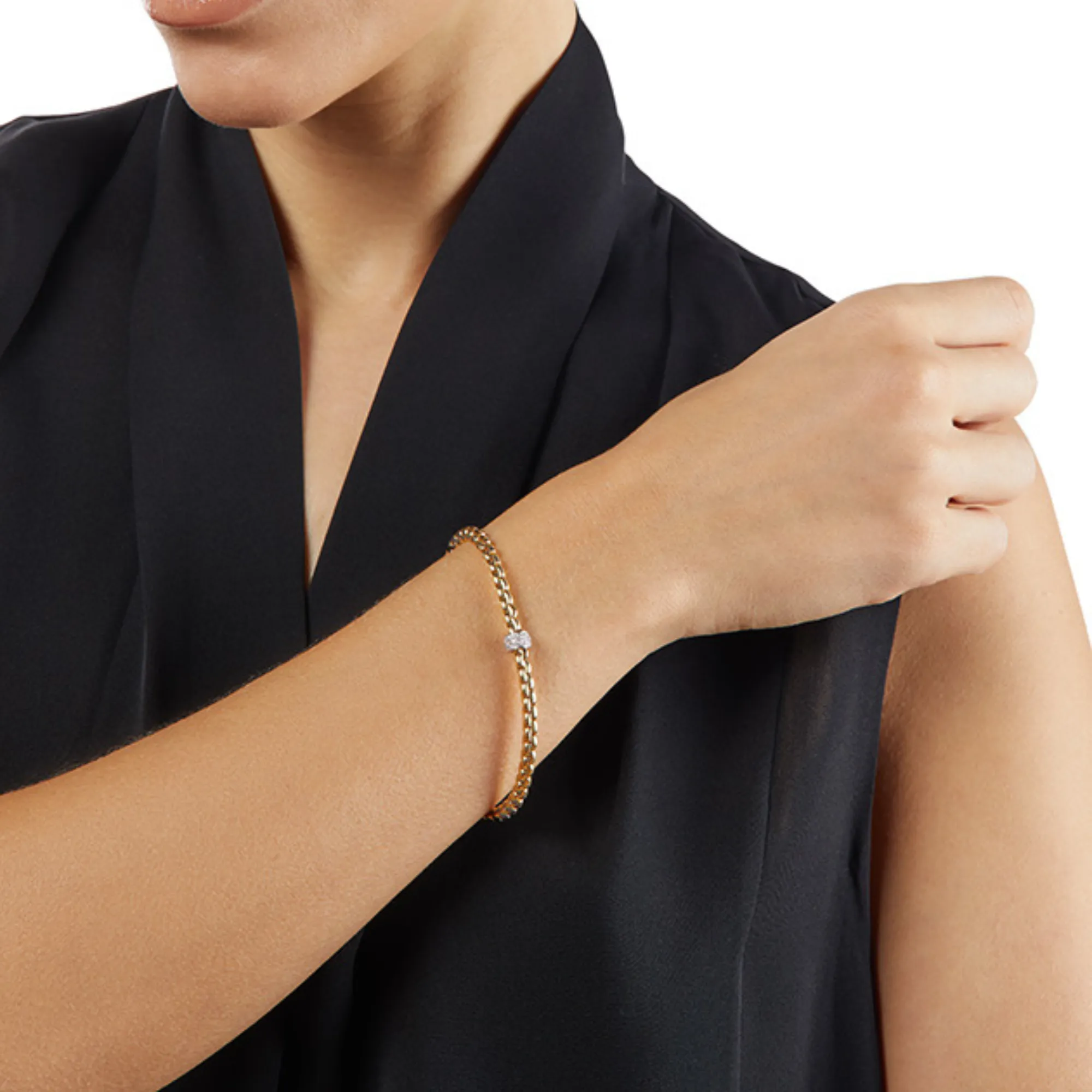 Fope Eka Flex'it bracelet with diamond pave'