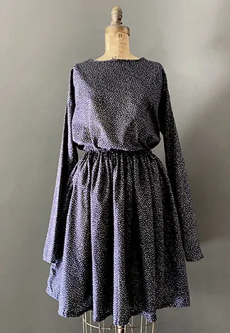 FULL GATHERED SKIRT RANDOM DOT