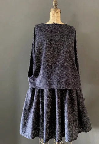 FULL GATHERED SKIRT RANDOM DOT