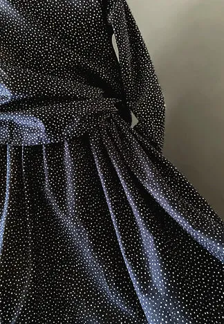 FULL GATHERED SKIRT RANDOM DOT