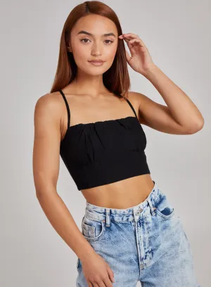 Gathered Bengaline Crop Top