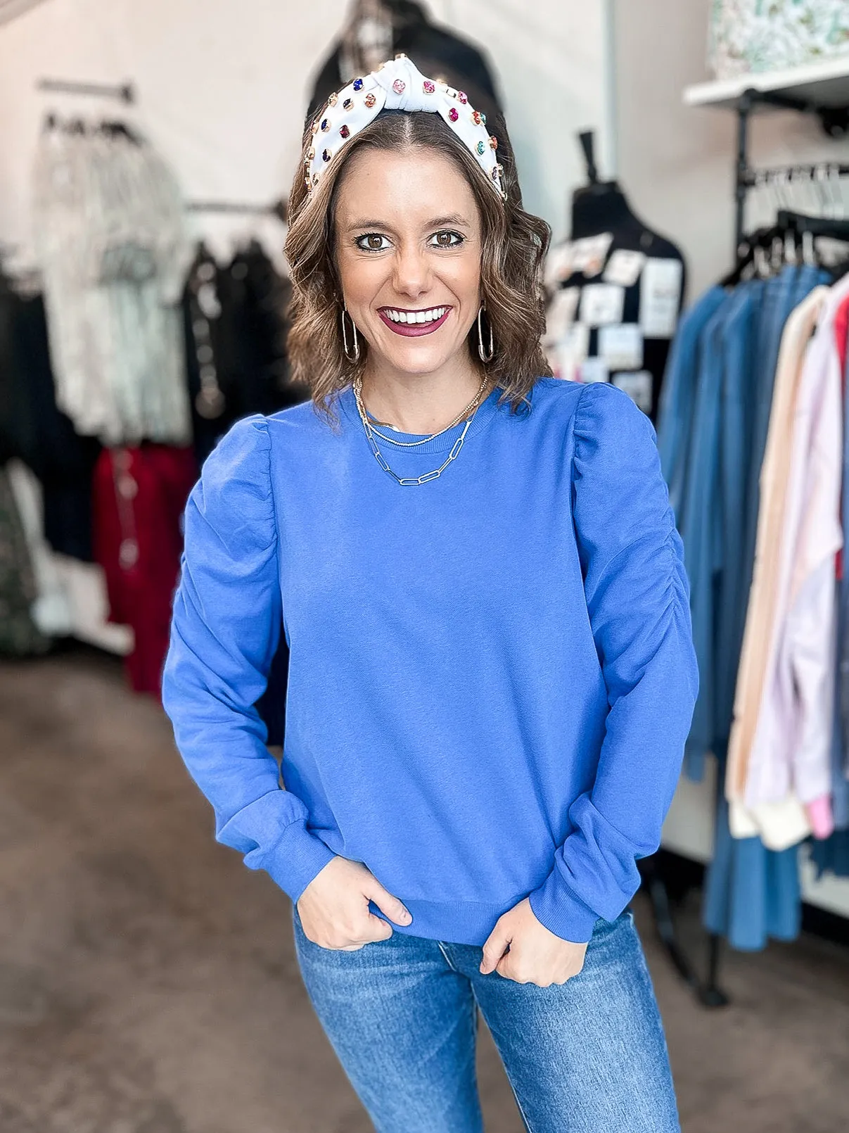 Gathered Grace Knit Top