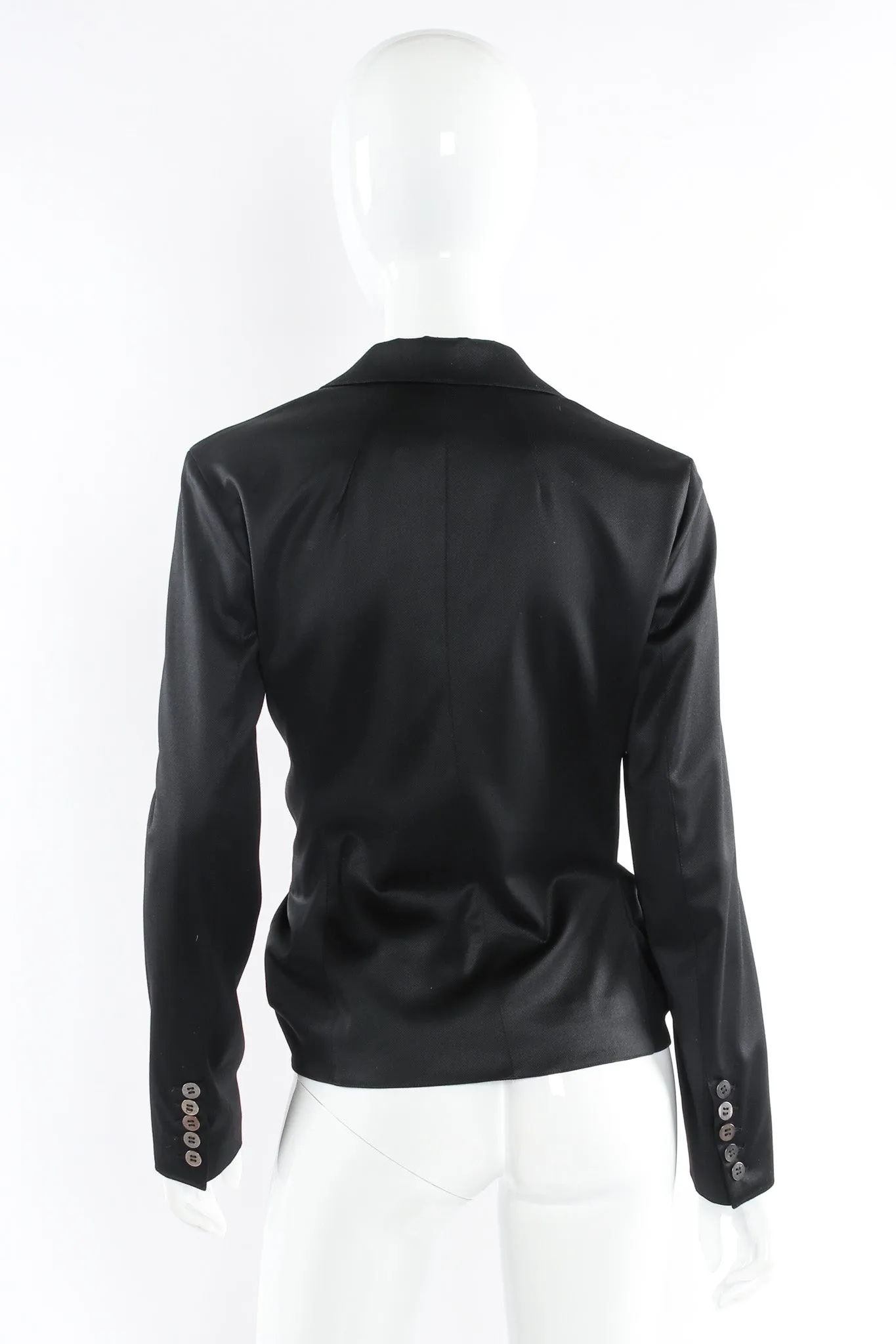 Gathered Wool Blazer