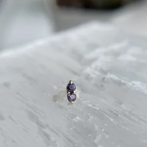 Geminii with Amethyst Threadless End