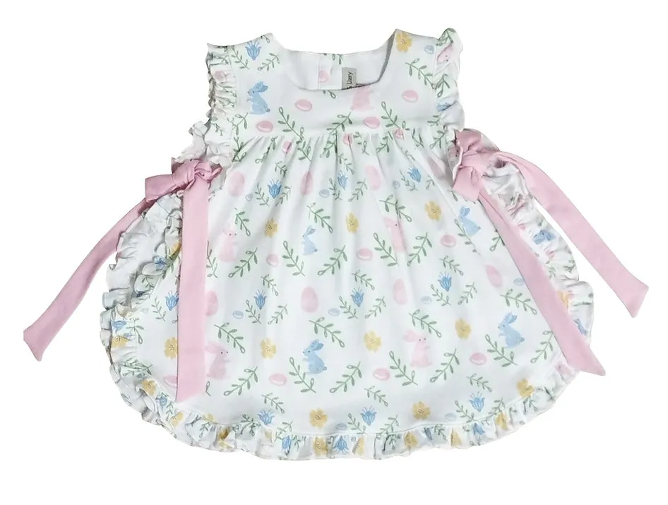 Girl's Bloomer set Easter floral with Bunnies