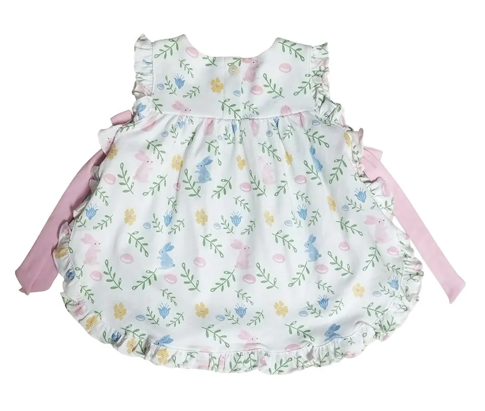 Girl's Bloomer set Easter floral with Bunnies