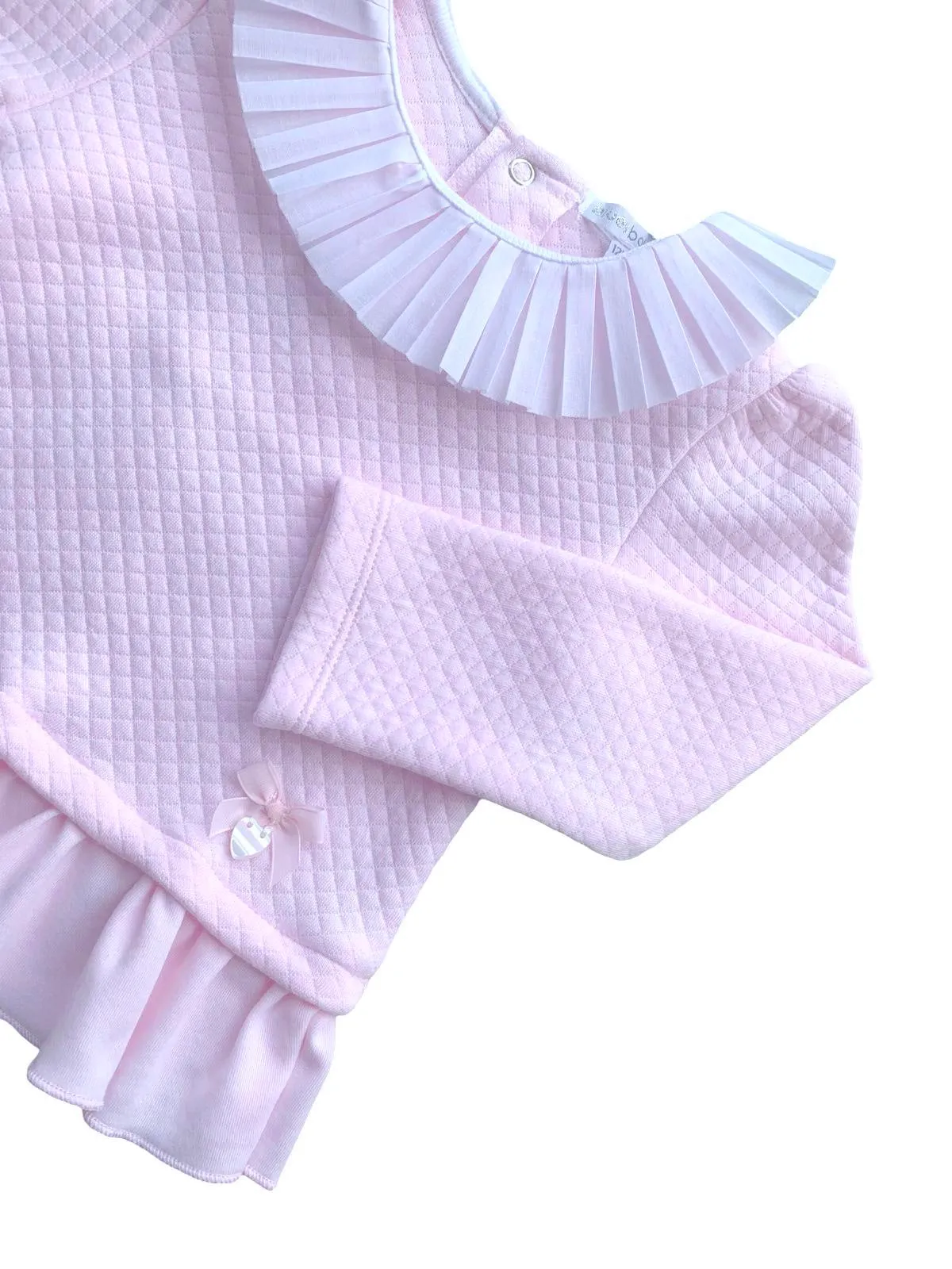 Girls Pink & White Trouser Set